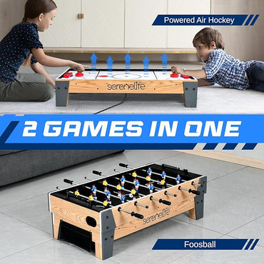 Playroom Dream Combo Table: Air Hockey & Foosball