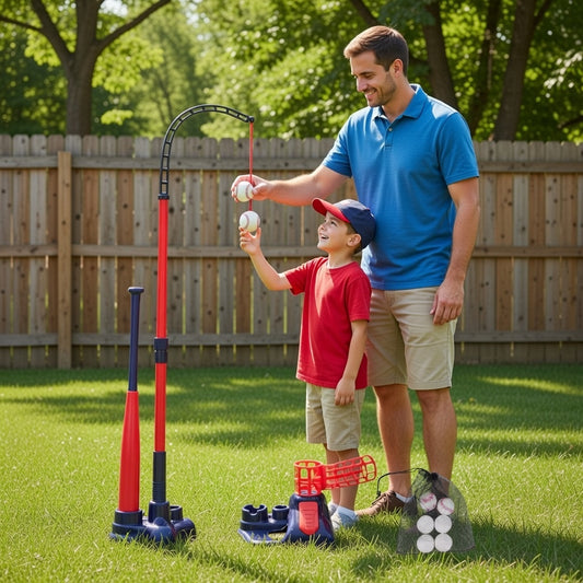 3-in-1 Kids' Tee Ball and Soft Toss Set