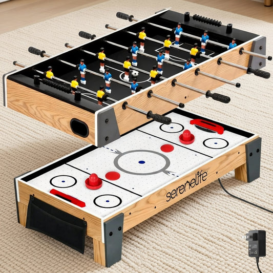 Playroom Dream Combo Table: Air Hockey & Foosball