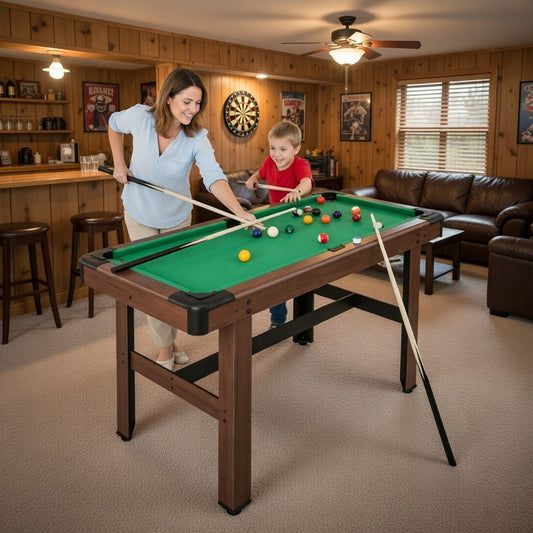 Compact Kids Billiard Table 48-Inch with Accessories