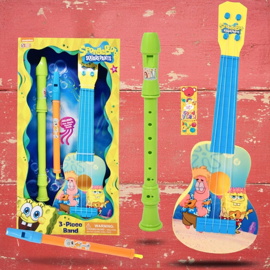 SpongeBob Musical Starter Set for Kids (Ukulele, Flute + Recorder)