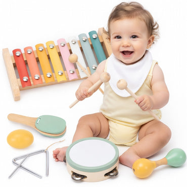 Baby's Delight Musical Set - Wooden Instruments Gift