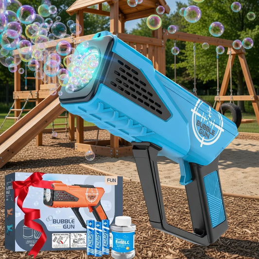 Rechargeable Bubble Gun Machine for Kids