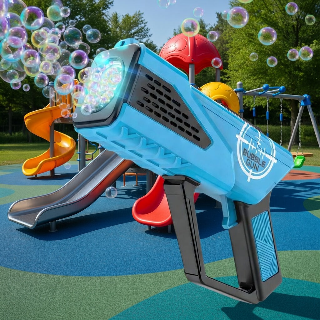 Rechargeable Bubble Gun Machine for Kids