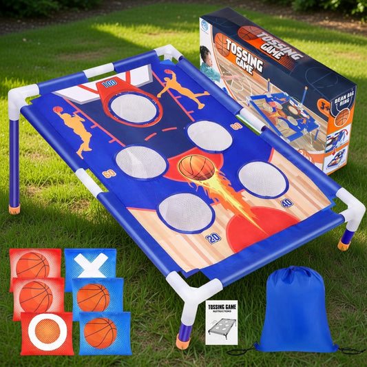 Bean Bag Cornhole Inspired Basketball Toss Game