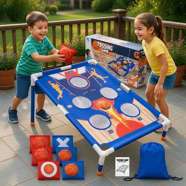 Bean Bag Cornhole Inspired Basketball Toss Game