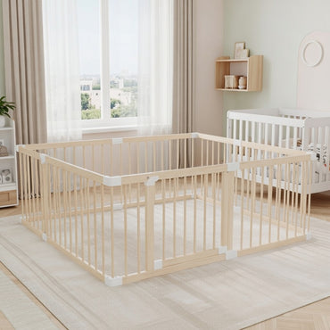 Wooden Baby Gate & Playpen (79" x 71" x 24")