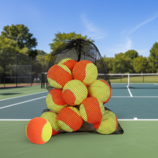 BeginnerPro 18-Pack Training Tennis Balls with Mesh Bag