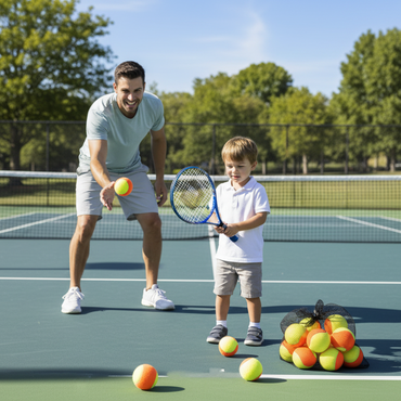 BeginnerPro 18-Pack Training Tennis Balls with Mesh Bag