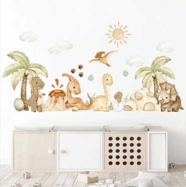 Dinosaur Wallpaper (removable area adhesives) for Baby Bedroom