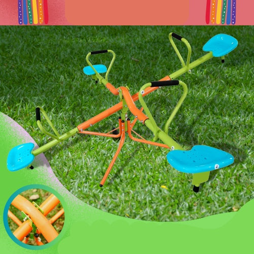 Four-Seat Play Seesaw 360° Rotation for Kids