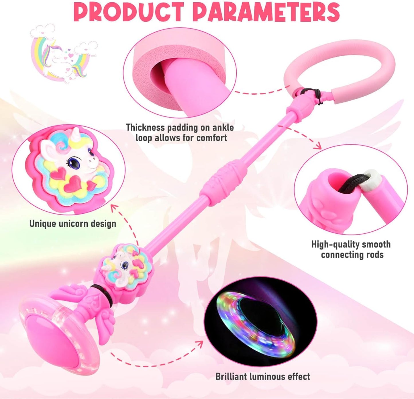 Unicorn Flash Skip Ball for Kids