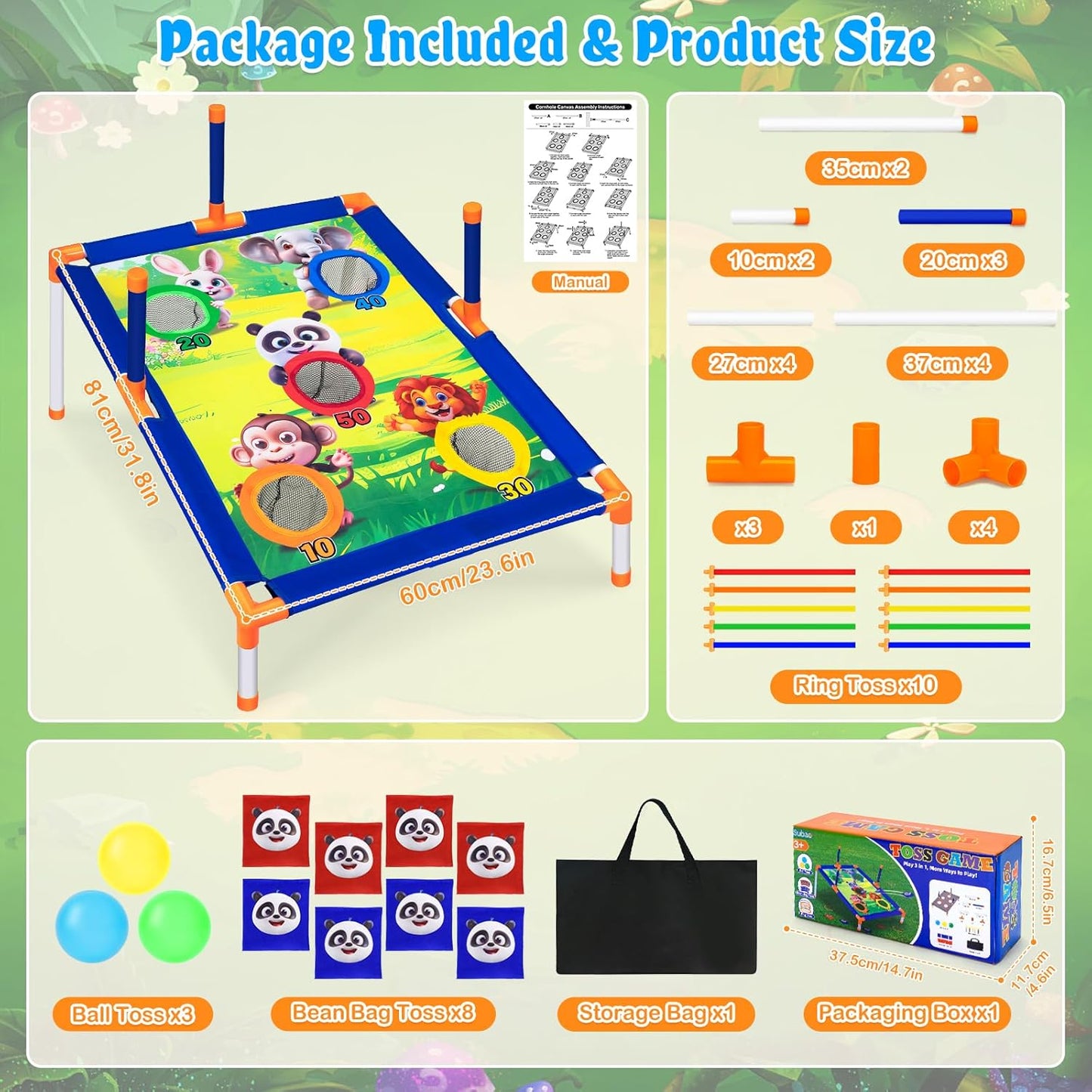 Triple Fun Bean Bag Toss Game Set