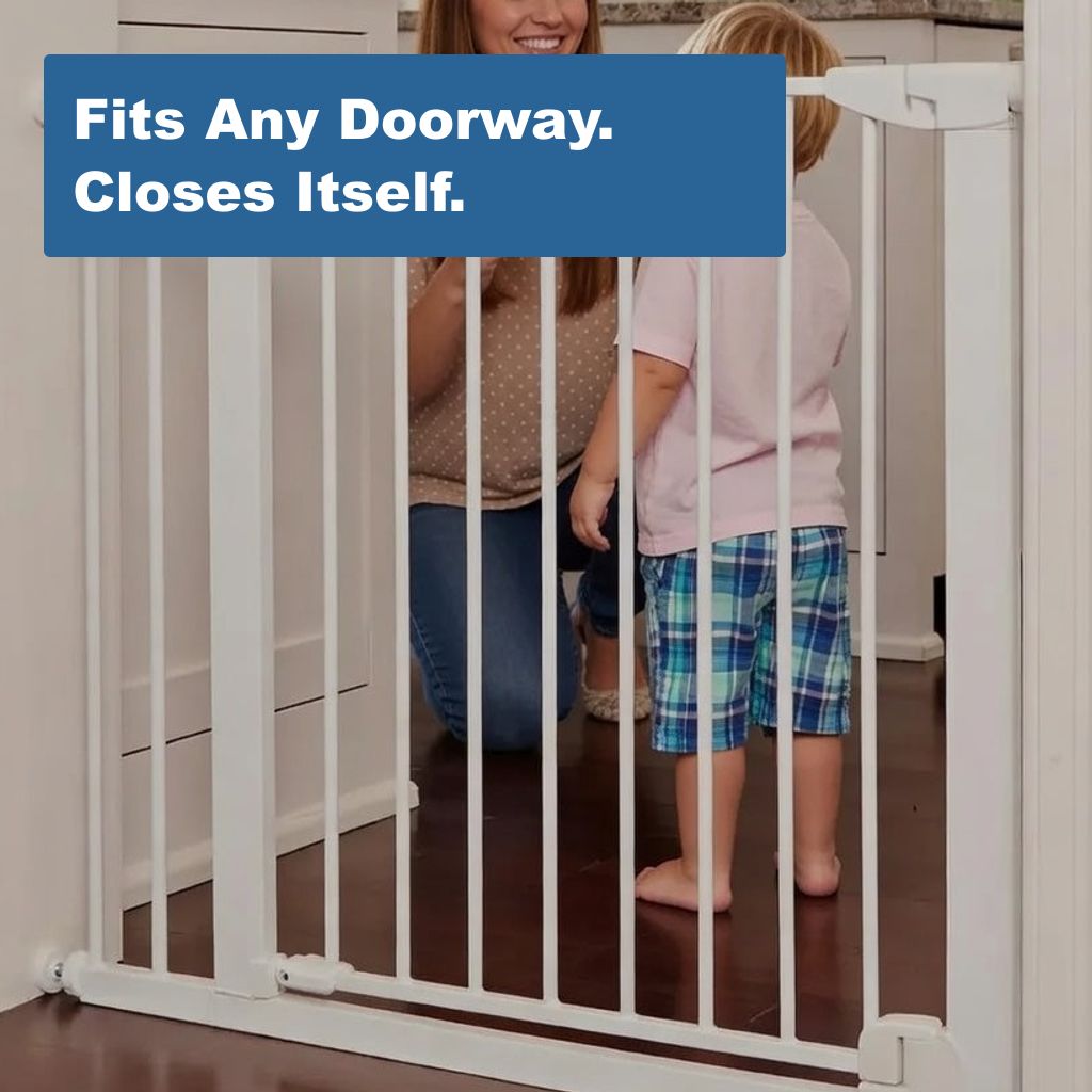 Fits Any Doorway. Closes Itself.