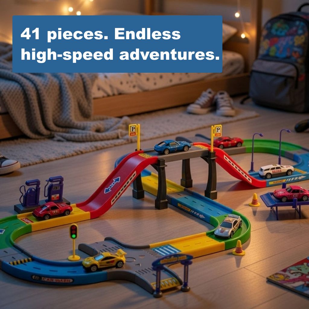 41 pieces. Endless high-speed adventures.
