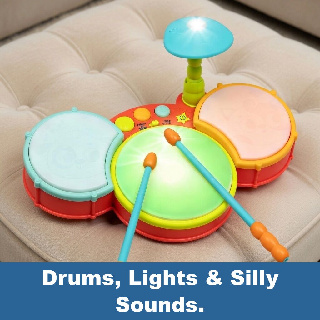 Drums, Lights & Silly Sounds.