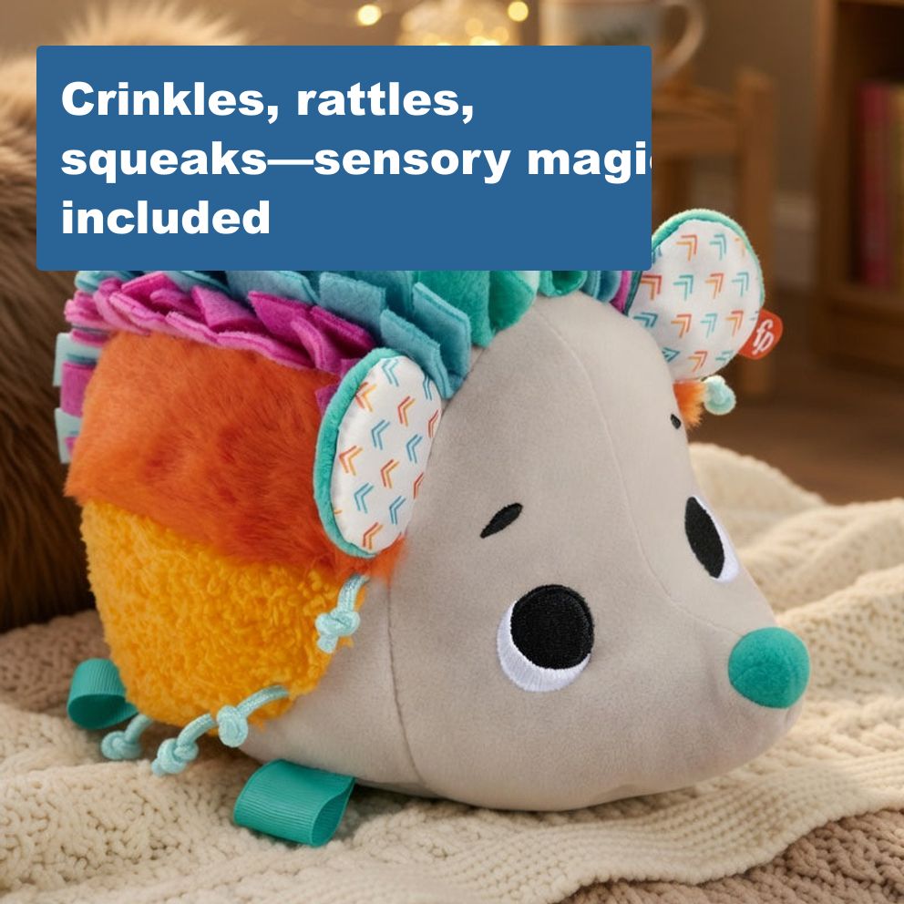 Crinkles, rattles, squeaks—sensory magic included
