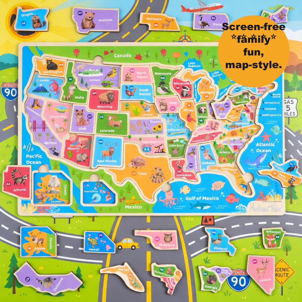 Screen-free family fun, map-style.