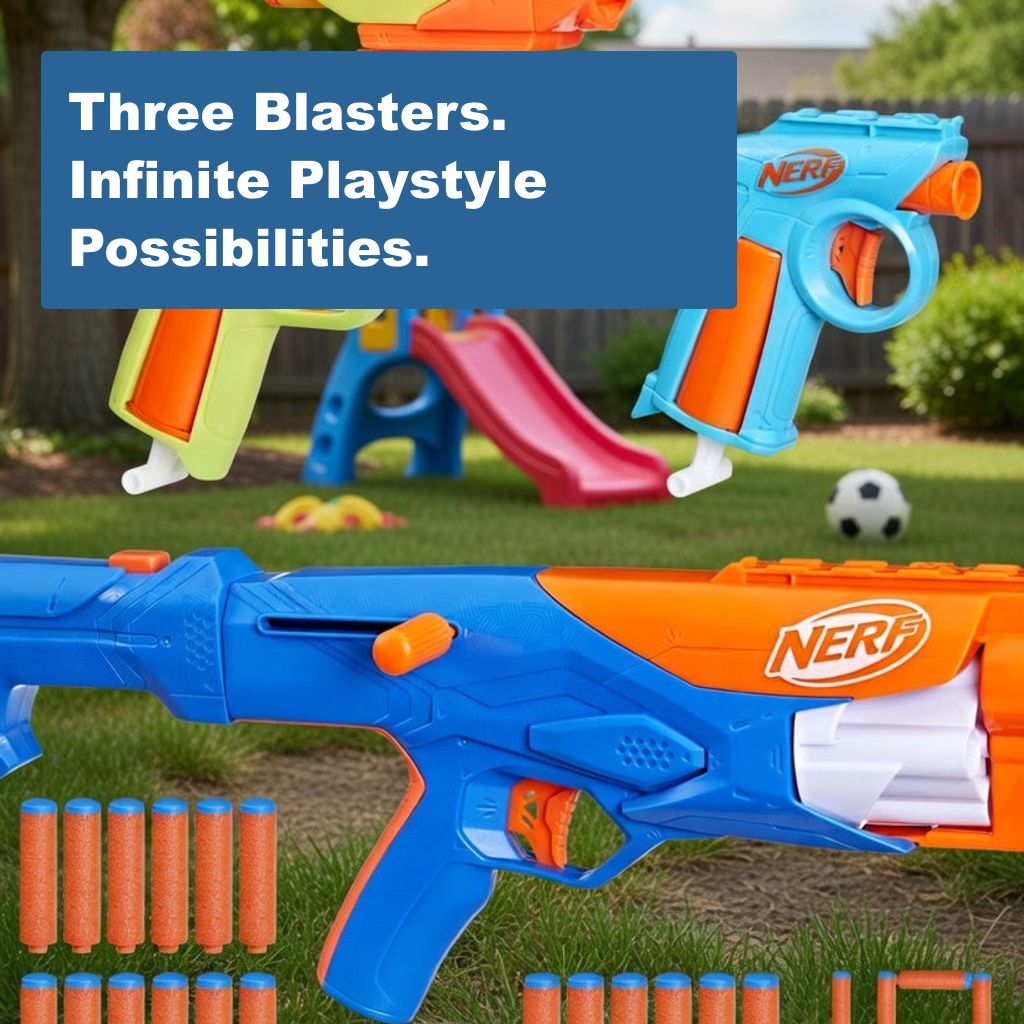 Three Blasters. Infinite Playstyle Possibilities.