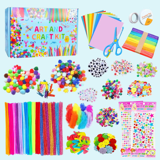 CraftMaster Kids Art and Craft Supplies Set - 1500+ Pieces
