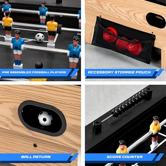 Playroom Dream Combo Table: Air Hockey & Foosball