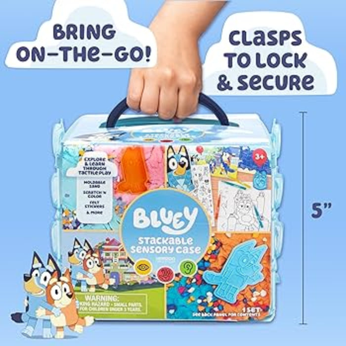 Bluey Stackable Sensory Case With Bluey Stickers