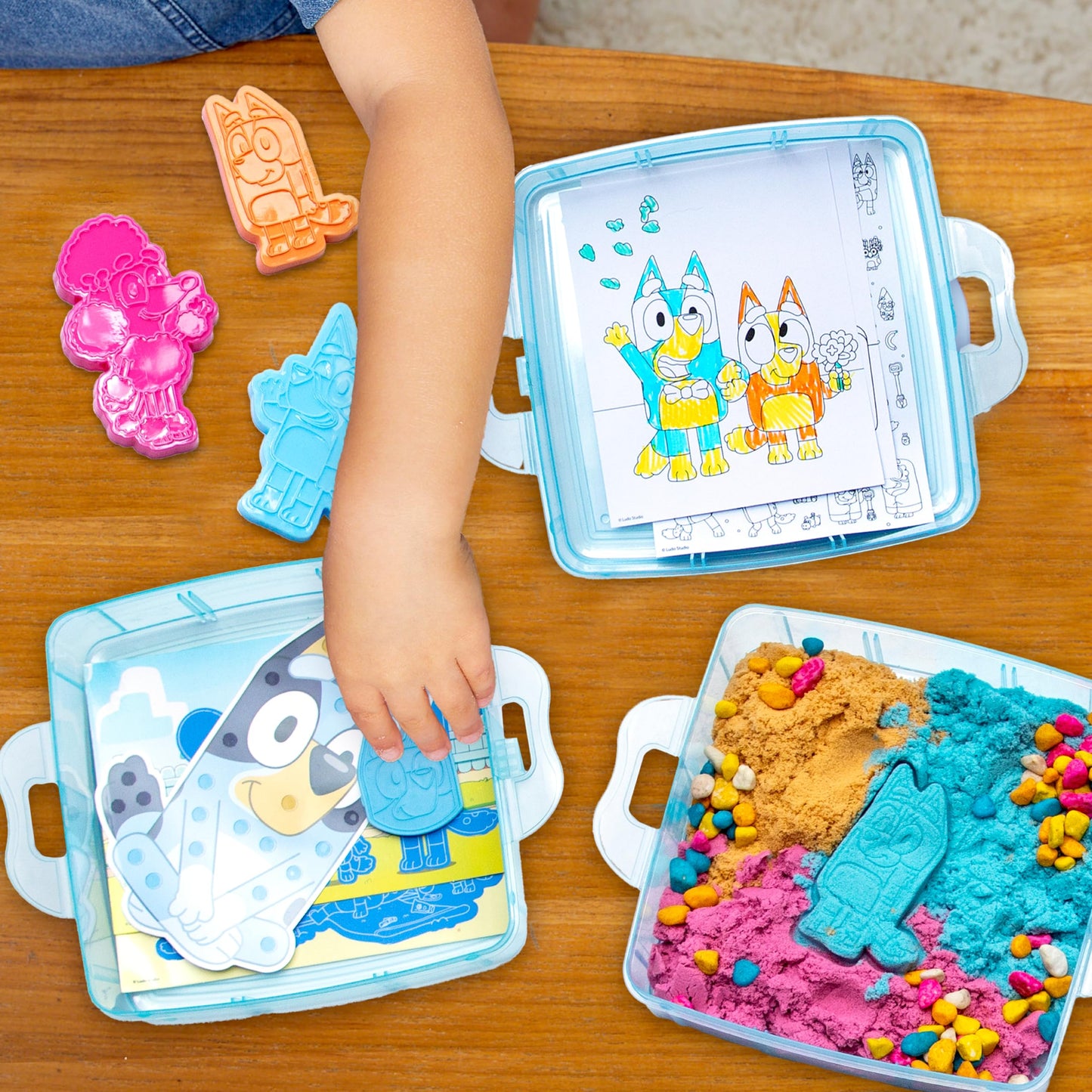Bluey Stackable Sensory Case With Bluey Stickers