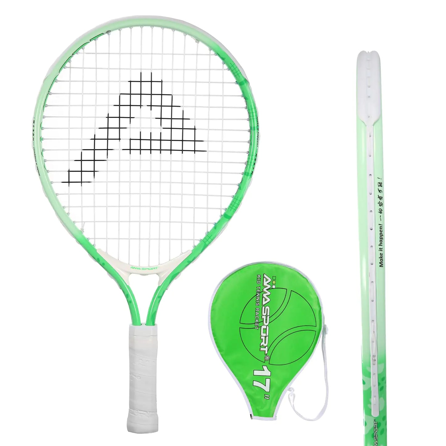 AMA SPORT Junior Starter Tennis Racket Kit 17-25" (Carrying Case Included)