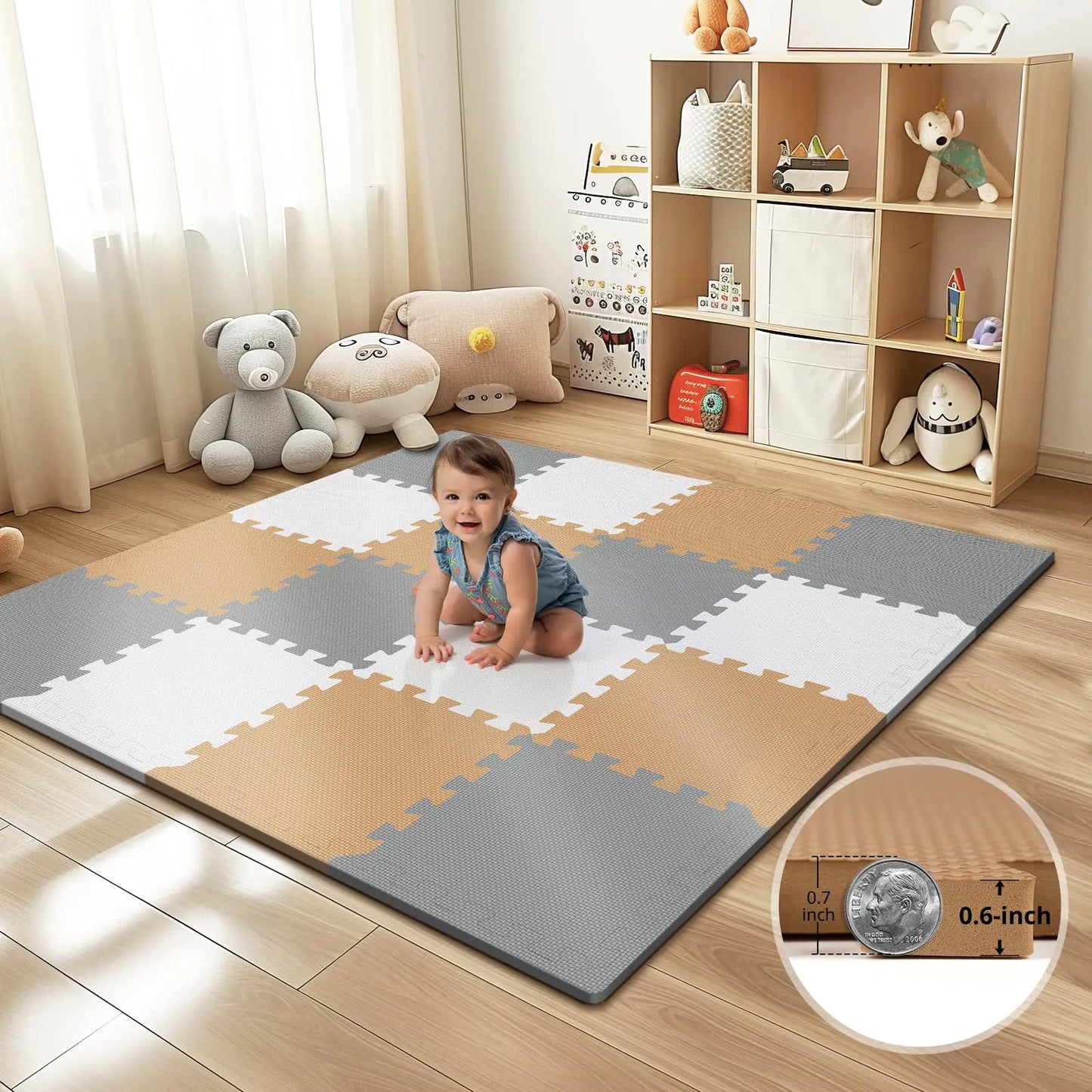 Foam Baby Play Mat for Floor (16 Tiles)
