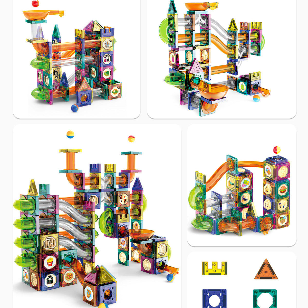 Magnetic Marble Runner Track Splicing Set (73 or 234PCS)