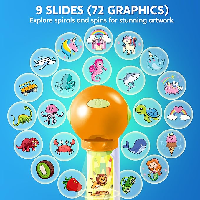 Creative Image Projector Kit for Kids with 72 Designs