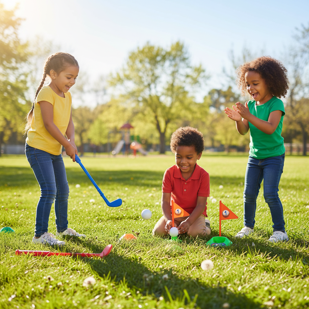 Kids Golf Explorer Set Including Plastic Driver, Iron and Putter
