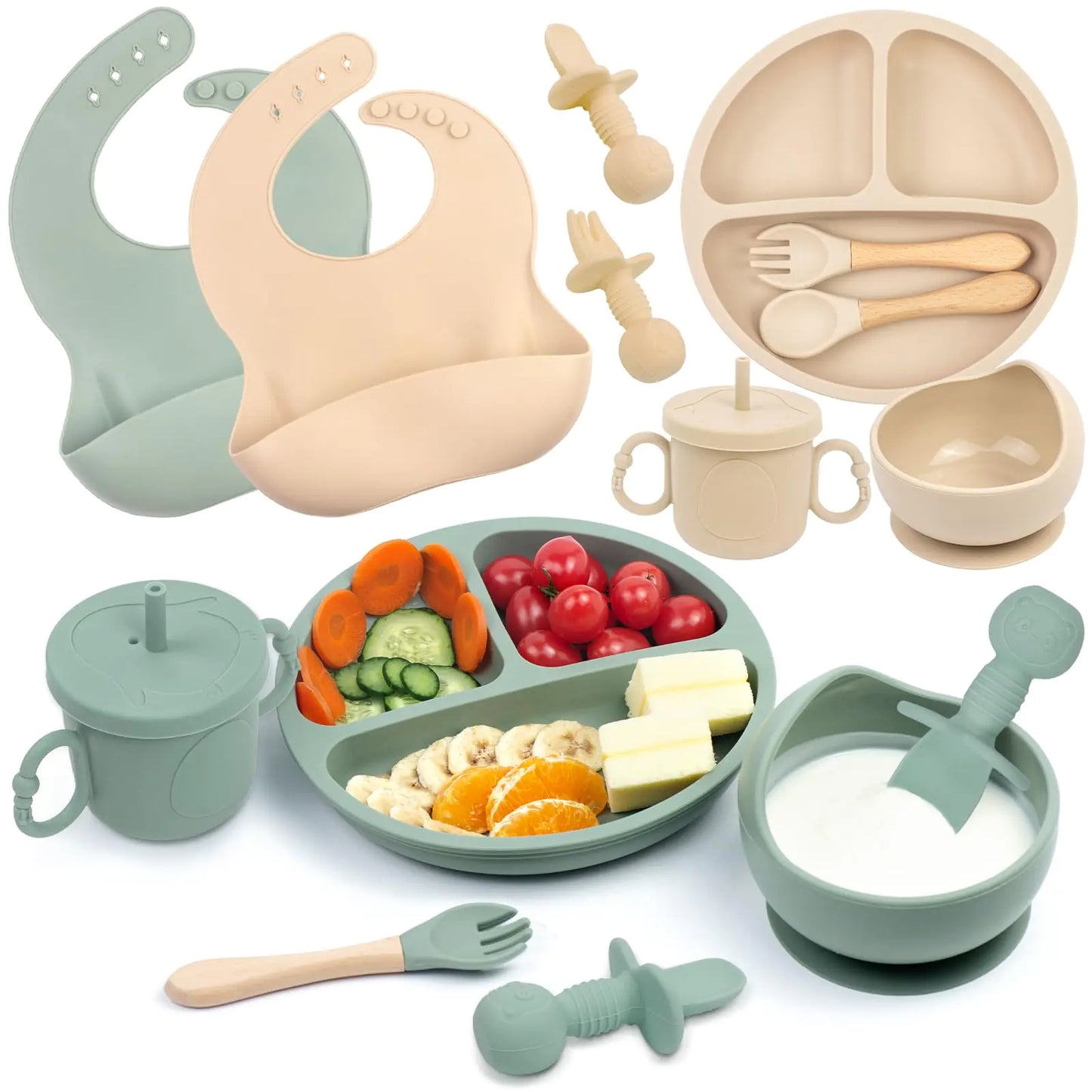 Silicone Baby Feeding Set 18PCS