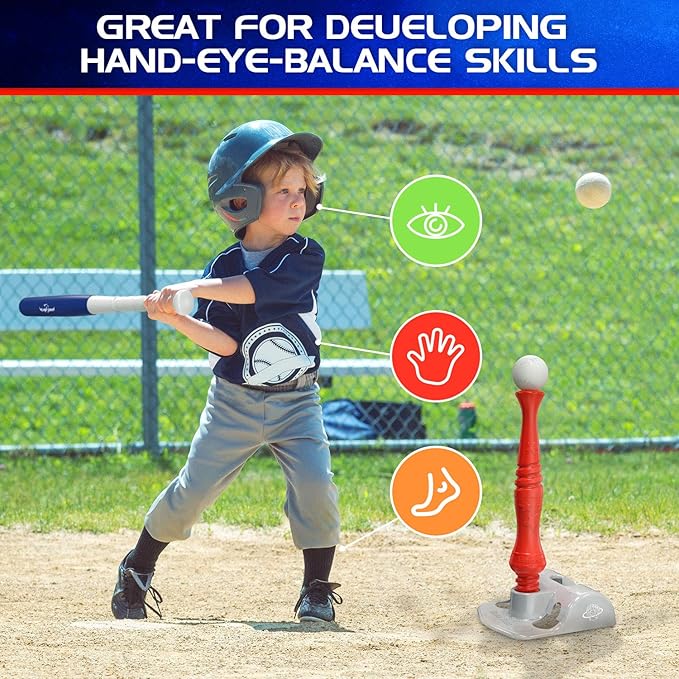 Kids Tee Ball Starter Set with Bat, Tee and Balls