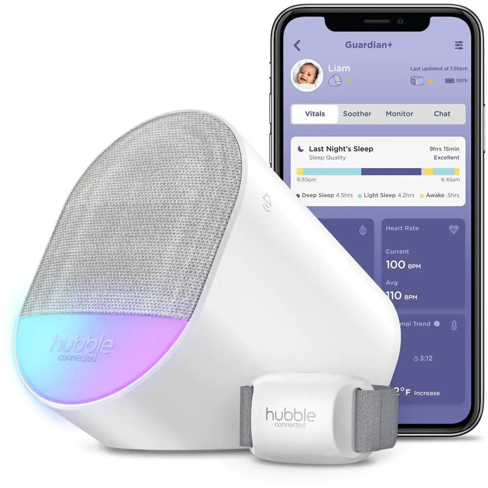 Hubble Guardian+ Smart Baby Monitor with Sleep Insights