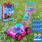 Bubble Fun Lawn Mower - Toddler Outdoor Play Toy with Sound Effects (Pink)