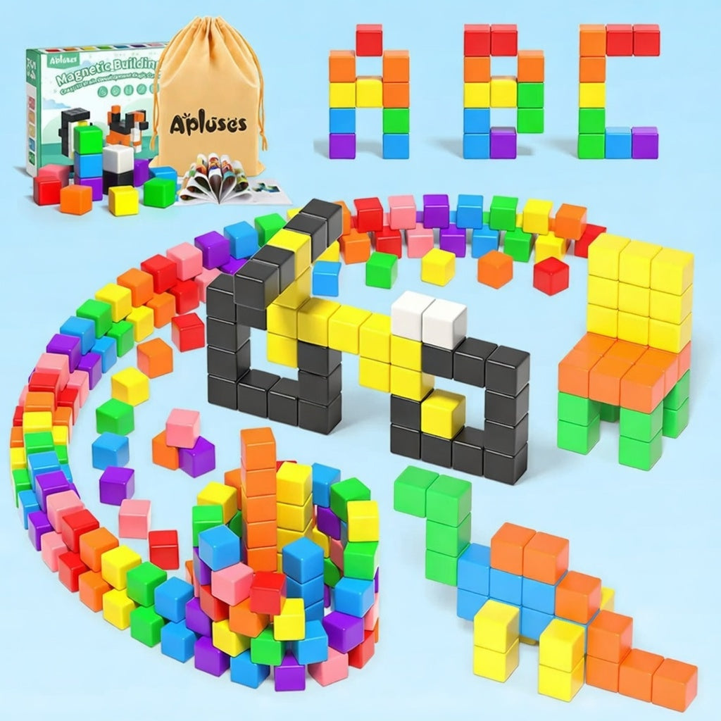 Colorful Magnetic Building Cubes 54PCS
