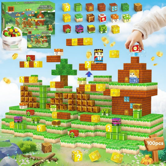 Mario Inspired 100PCS Magnetic Building Set