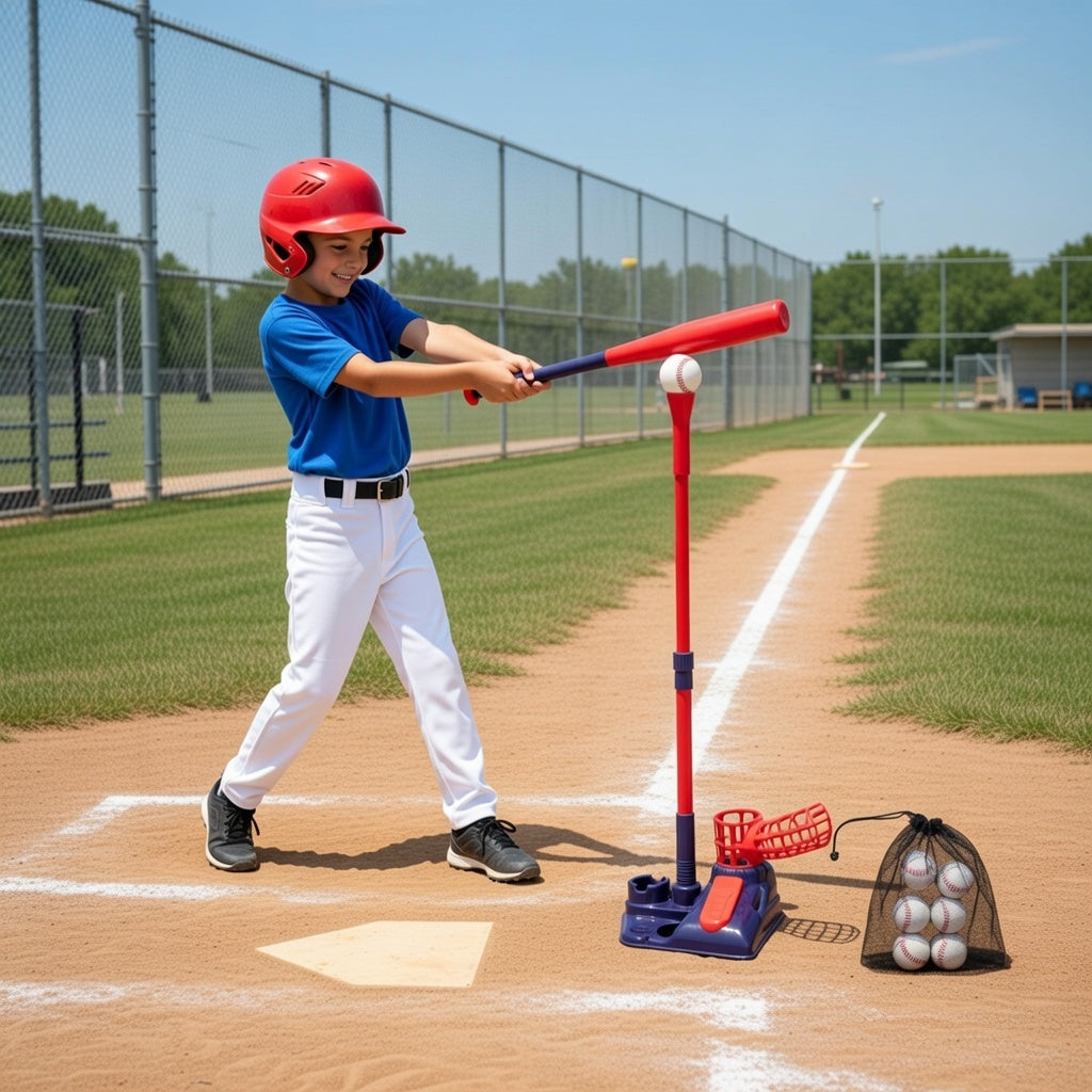 3-in-1 Kids' Tee Ball and Soft Toss Set