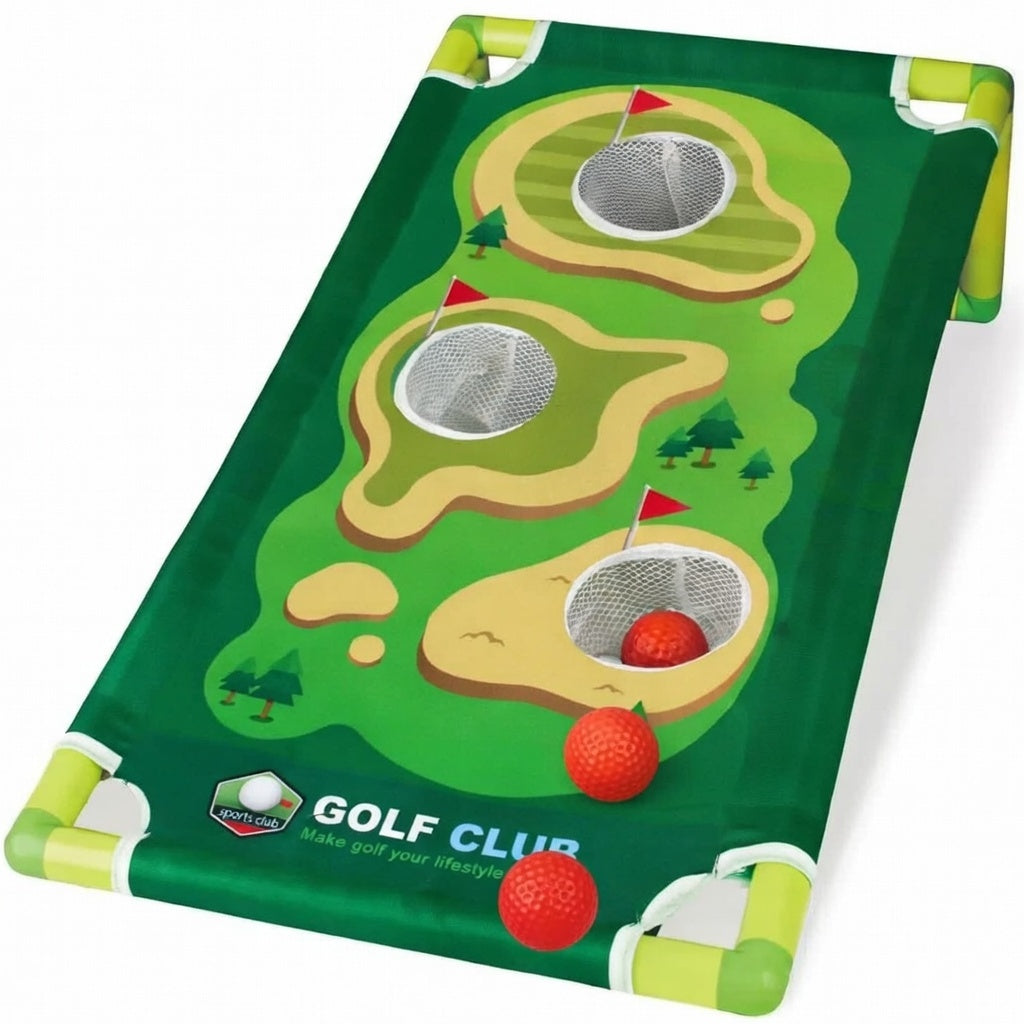 Junior Golf Pro Set with Putting Mat and Cornhole Style Chipping Board