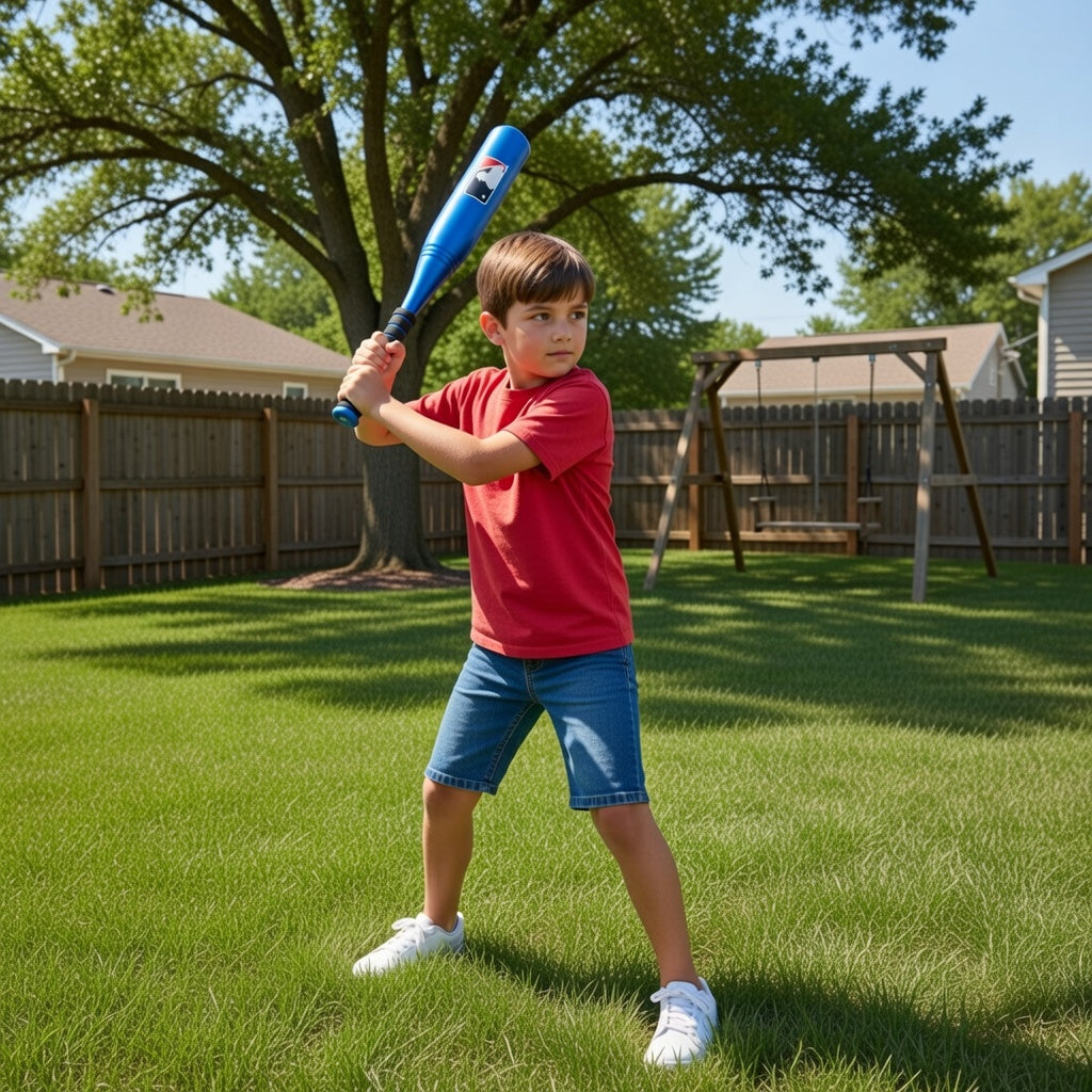Franklin MLB Youth Jumbo Bat - Blue - Large Backyard Baseball
