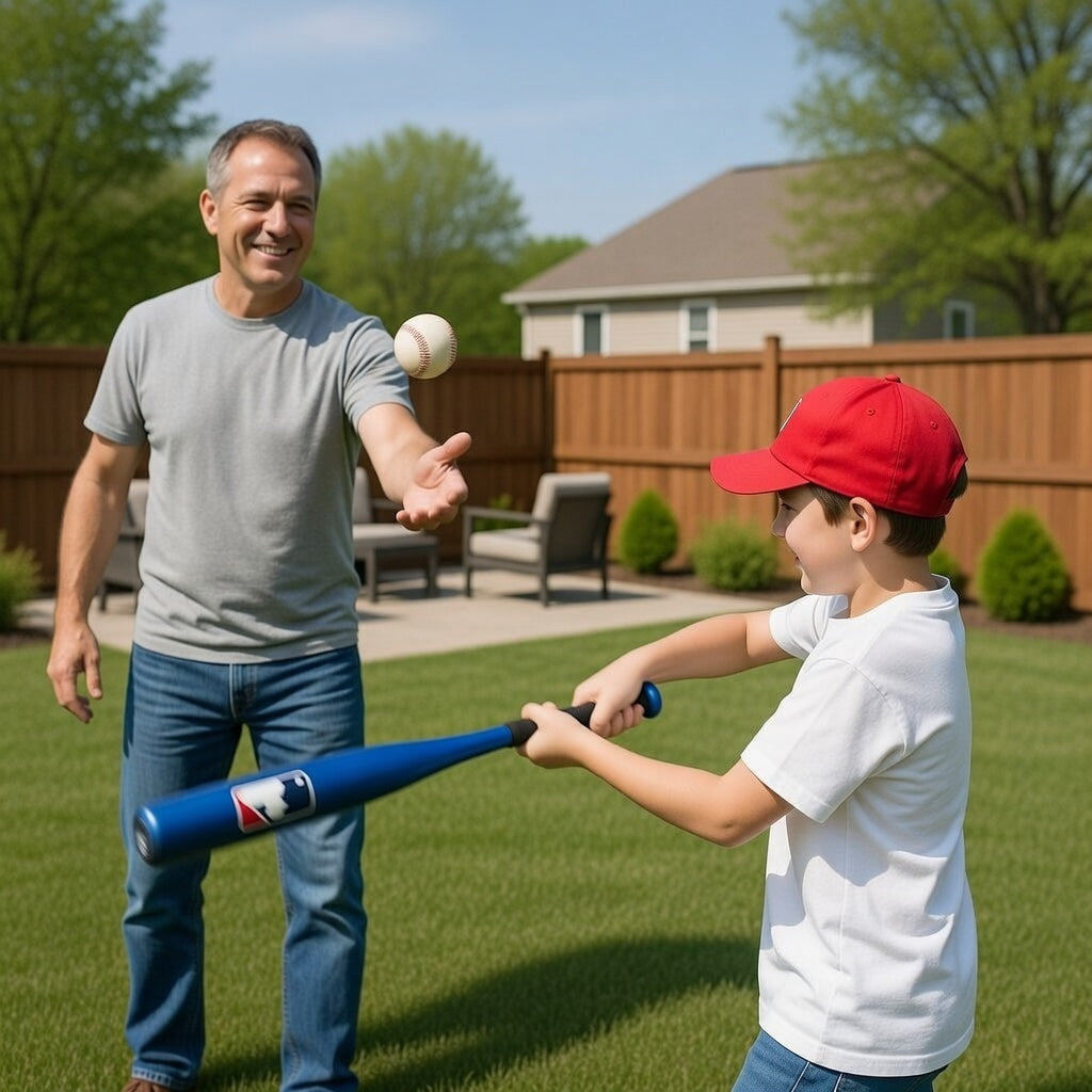 Franklin MLB Youth Jumbo Bat - Blue - Large Backyard Baseball