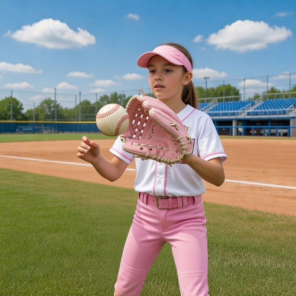 Girls Pink Softball/Baseball Glove Training Set