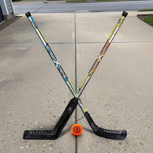Street Hockey Player/Goalie Stick Set with Ball
