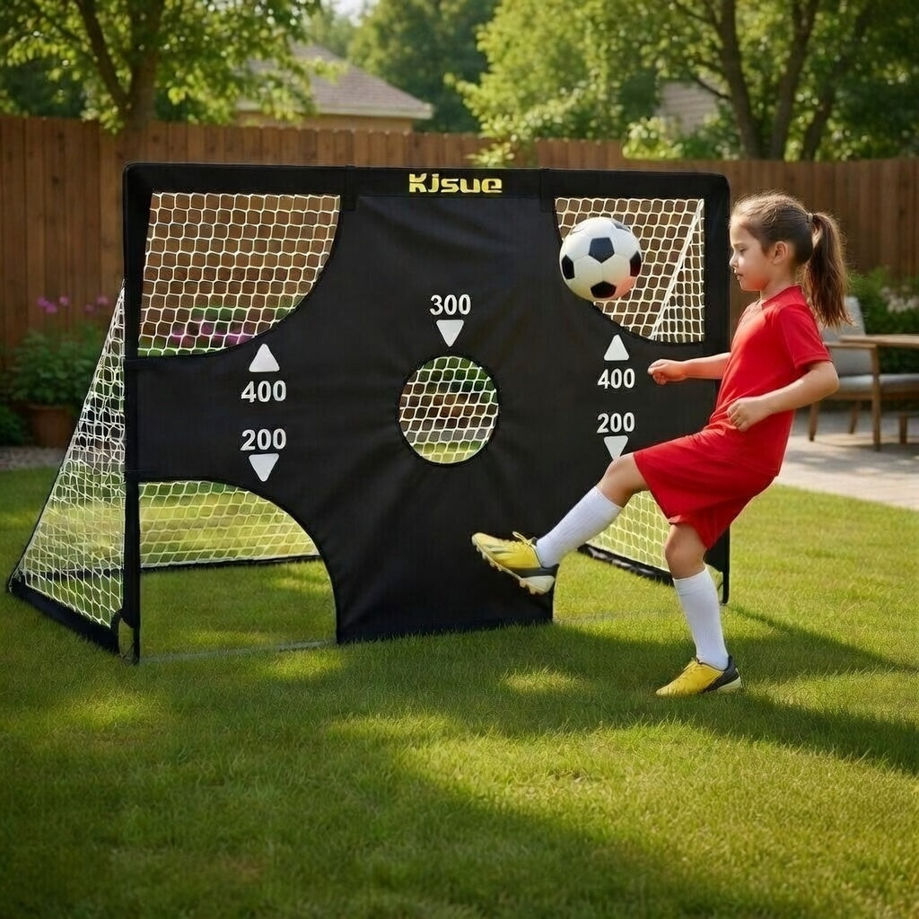 Pop-Up Youth Advanced Training Soccer Set: (Two Goals, Ball, Cones, Bag, Virtual Goalie inc)