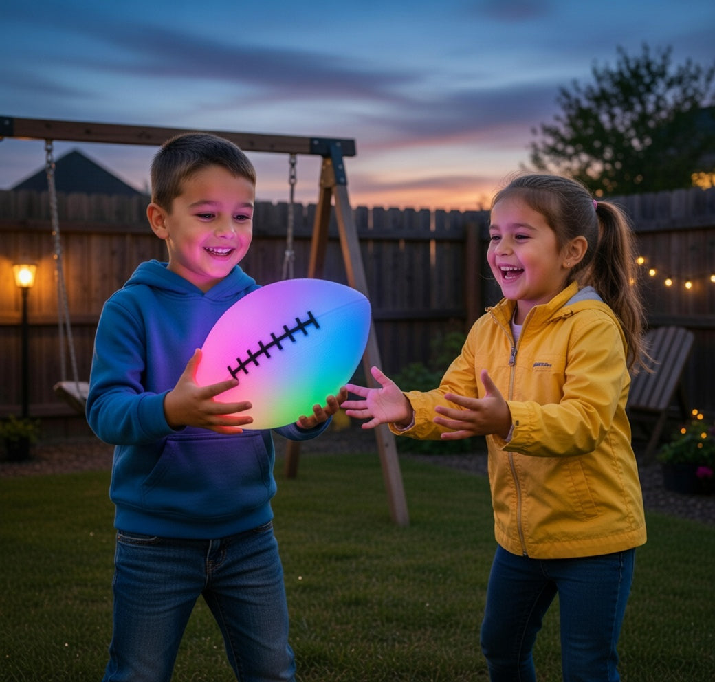 Luminous LED Football with Air Pump and USB-C