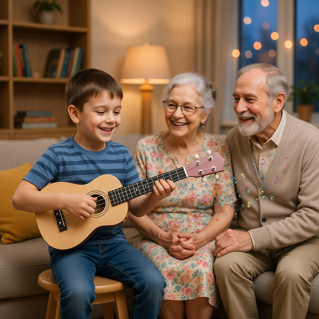 Kids Wooden Acoustic Guitar (Ukulele Style)