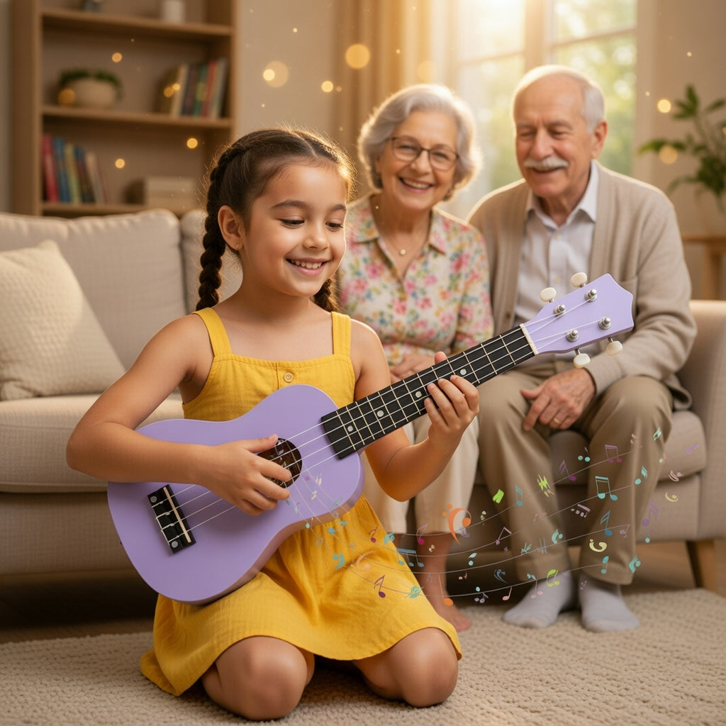 Kids Wooden Acoustic Guitar (Ukulele Style)