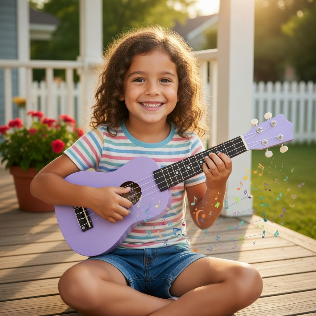 Kids Wooden Acoustic Guitar (Ukulele Style)