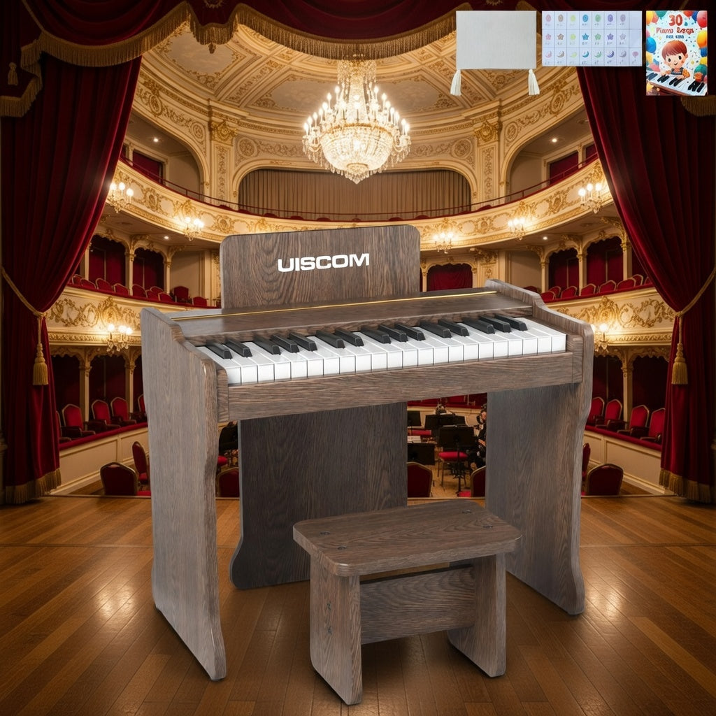 Walnut Toddler Piano Keyboard 37 Keys